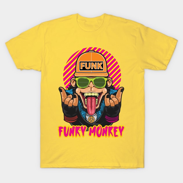 Funky Monkey T-Shirt by DragonSmile